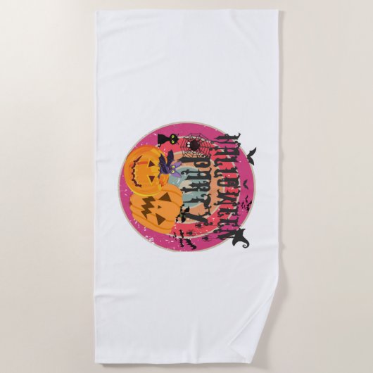 Serviette De Plage Fête d'Halloween (Devant)
