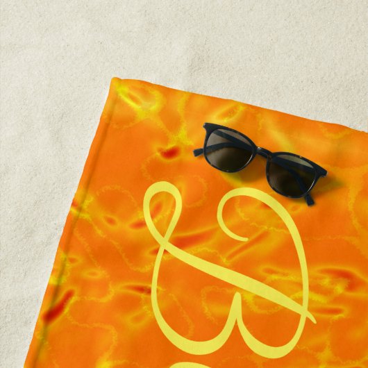 Serviette De Plage Feu (En situation)