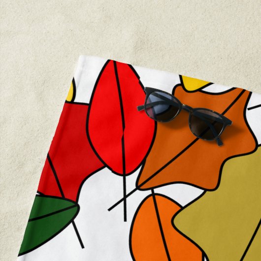 Serviette De Plage Feuille (En situation)