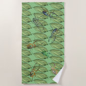 Serviette de plage feuille Beetle Art (Devant)