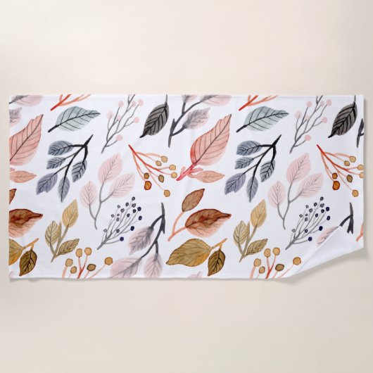 Serviette De Plage feuille d'arbre (Devant)