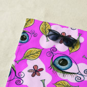 Serviette De Plage Feuille de fleur des yeux_pourpre (En situation)