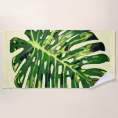 Serviette de plage Feuille Tropical - Couleurs Per (Devant)