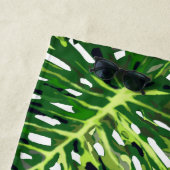 Serviette de plage Feuille tropicale (En situation)