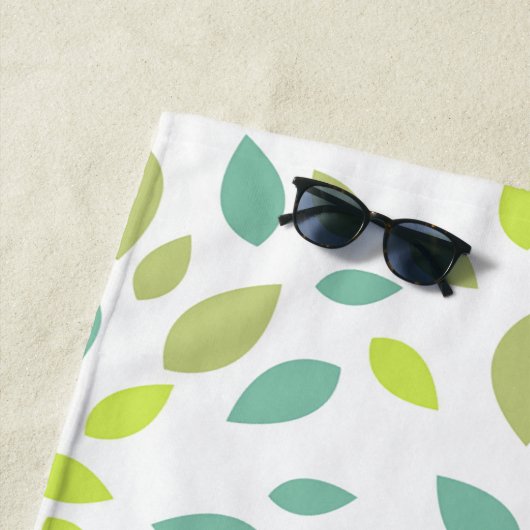 Serviette De Plage Feuille (vert) (En situation)