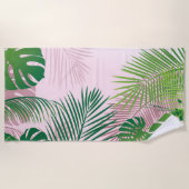 SERVIETTE DE PLAGE FEUILLES 1 (Devant)