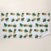 Serviette De Plage Feuilles D'Ananas Et De Palmiers (Devant)