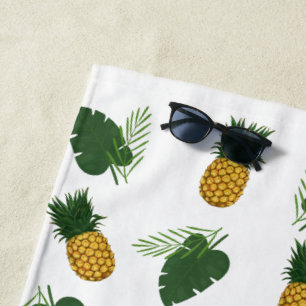 Serviette De Plage Feuilles D'Ananas Et De Palmiers