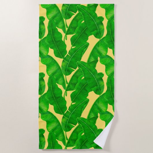 Serviette De Plage Feuilles de bananes (Devant)