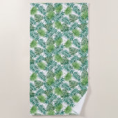 Serviette De Plage Feuilles de la jungle tropicale (Devant)