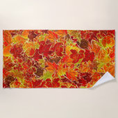 Serviette De Plage Feuilles de l'érable de Glittery Fall (Devant)