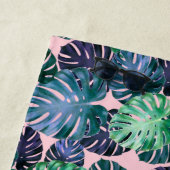 Serviette De Plage Feuilles de Monstera Tropical (En situation)