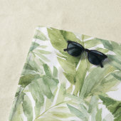 Serviette De Plage Feuilles de palmier vert tropical (En situation)