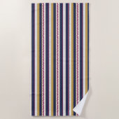 Serviette De Plage Feuilles de papier horizontales et verticales (Devant)