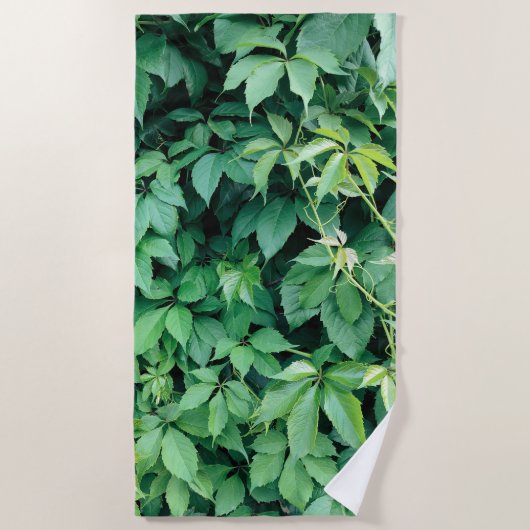 Serviette De Plage Feuilles de raisins verts (Devant)