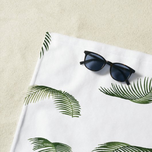 Serviette De Plage Feuilles Palm Tree (En situation)