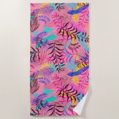 Serviette De Plage Feuilles tropicaux (Devant)