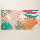 Serviette De Plage Feuilles tropicaux (Devant)