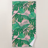 Serviette De Plage Feuilles tropicaux (Devant)