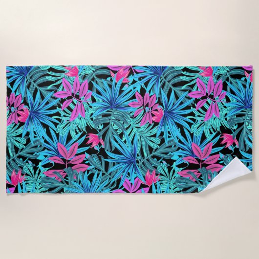 Serviette De Plage Feuilles tropicaux (Devant)