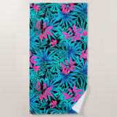 Serviette De Plage Feuilles tropicaux (Devant)