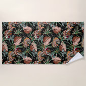 Serviette De Plage Feuilles tropicaux (Devant)