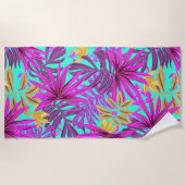Serviette De Plage Feuilles tropicaux (Devant)
