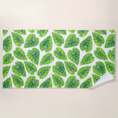 Serviette De Plage Feuilles tropicaux (Devant)