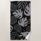 Serviette De Plage Feuilles tropicaux (Devant)