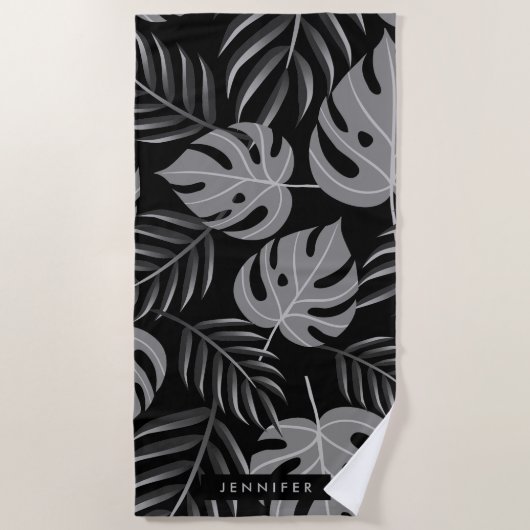 Serviette De Plage Feuilles tropicaux (Devant)