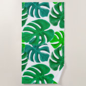 Serviette De Plage Feuilles tropicaux (Devant)