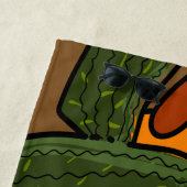 Serviette De Plage feuilles tropicaux Abstraits et fleurs (En situation)