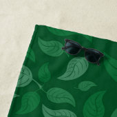 Serviette De Plage Feuilles verts (En situation)