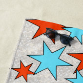 Serviette De Plage Feux d'artifice et drapeau américain (En situation)