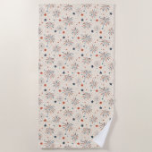 Serviette De Plage Feux d'artifice et étoiles (Devant)