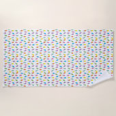 Serviette De Plage Feux de Noël (Devant)