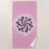 Serviette de plage "Fibonacci" (dessinée à la main (Devant)