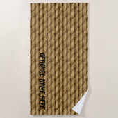 Serviette De Plage Fibres grossières Tissage tissé Look (Devant)