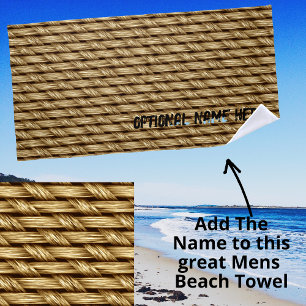 Serviette De Plage Fibres grossières Tissage tissé Look