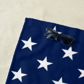 Serviette De Plage Fier Américain étoiles & rayures drapeau patriotiq (En situation)