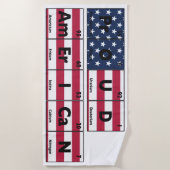 Serviette De Plage Fier drapeau américain USA 4 juillet (Devant)