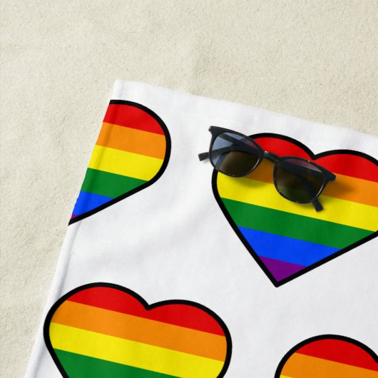 SERVIETTE DE PLAGE FIERTE COEUR (En situation)