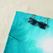 Serviette De Plage Figure de fantôme dans Haunted Woods Design (En situation)