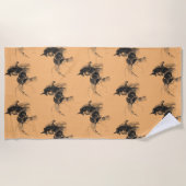 Serviette De Plage Figure Unicorne numérique - Couleur Arrière - plan (Devant)