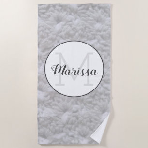 Serviette De Plage Fil à poinçonnage en coquille Crochet + Nom de l'a