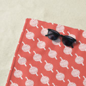 Serviette De Plage Fil Crochet Hook & Artisanat Nom / Initiale (En situation)