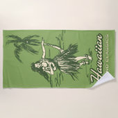 Serviette De Plage Fille de danse polynésienne d'île hawaïenne de (Devant)