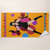 Serviette De Plage fille de l'espion 60s (Devant)