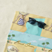 Serviette De Plage fille de plage (En situation)
