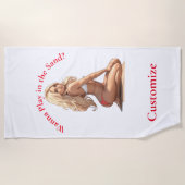 Serviette De Plage Fille de plage de Bikini Thunder_Cove (Devant)